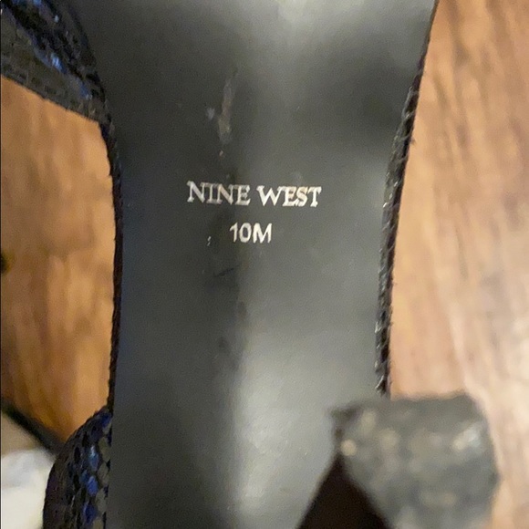Nine West snake skin open toe pump size 10M - Picture 8 of 10